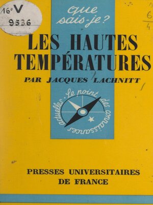 cover image of Les hautes températures